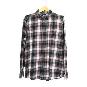 ST. JOHN'S BAY - MEN CHECKED 100% COTTON FLANNEL SHIRT SIZE LARGE